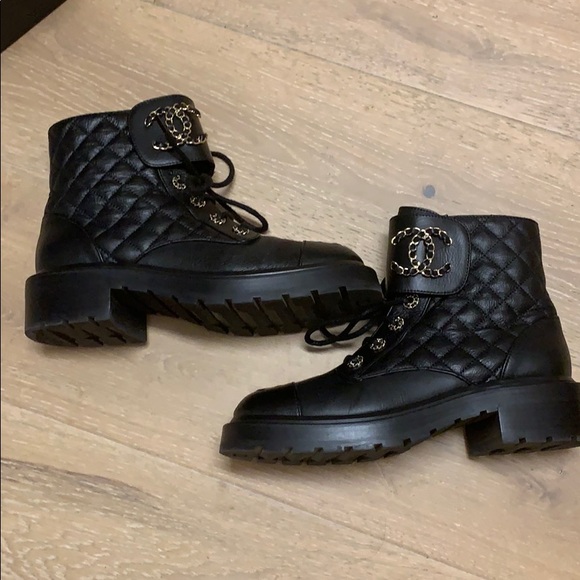 CHANEL Shoes - 100% authentic Chanel 2020 combat boots mint!